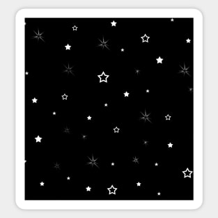 black and white star shapes Sticker